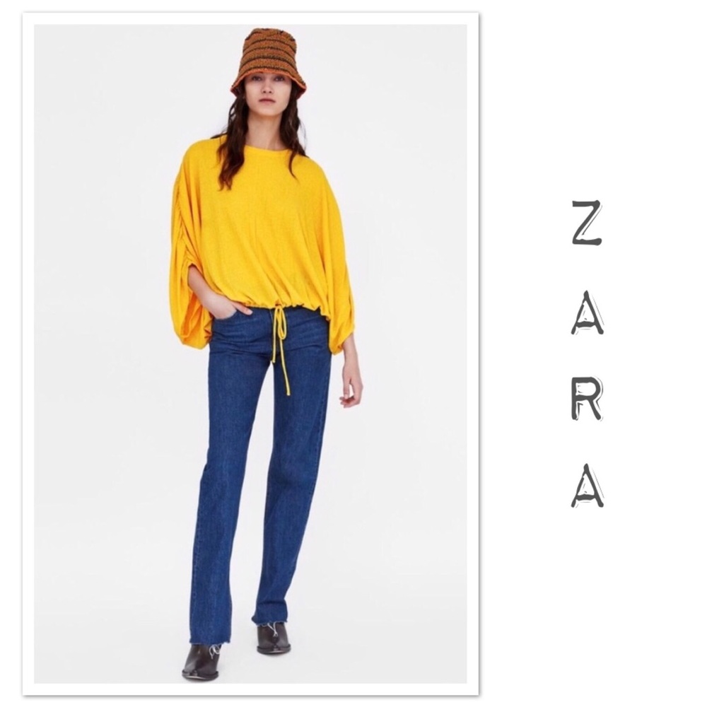 Zara Popover Blouse with Dolman Sleeves - NWT